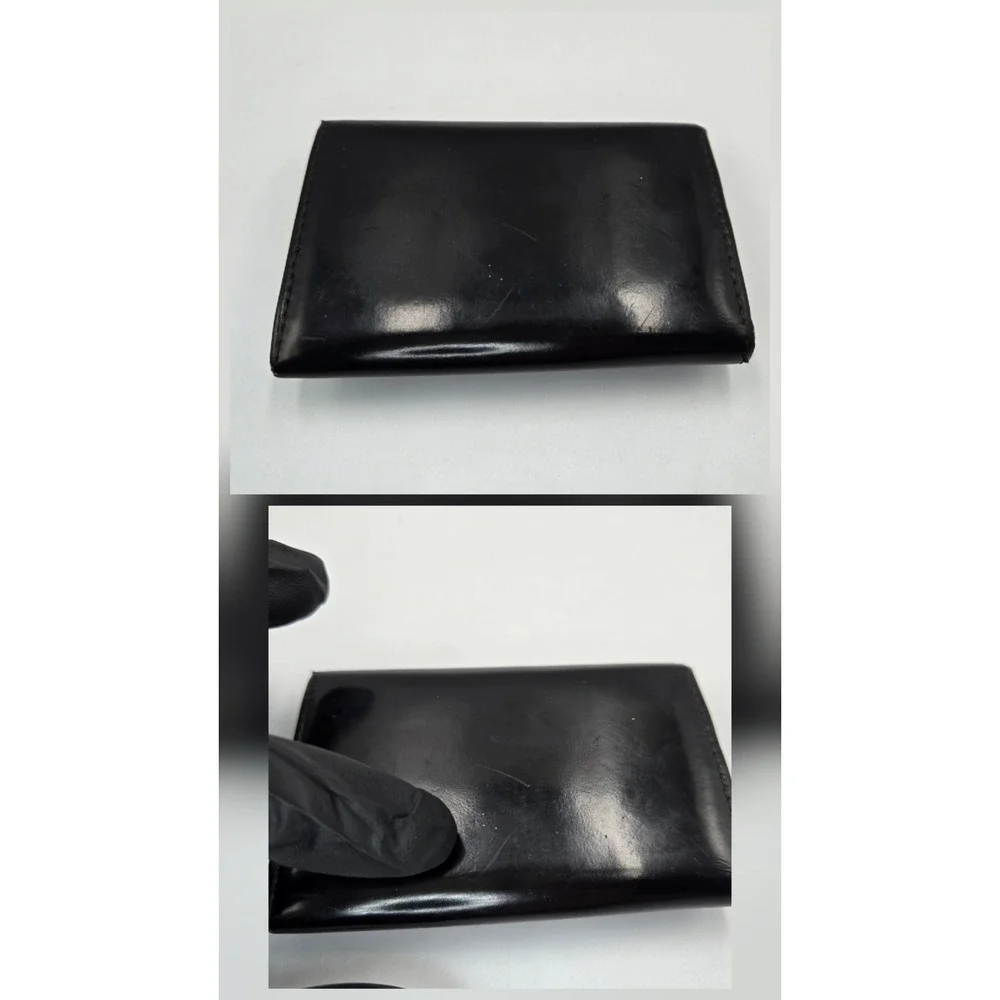Gucci Vintage Black Leather 6 Hook Key Case Holder Silver G Logo Made in Italy